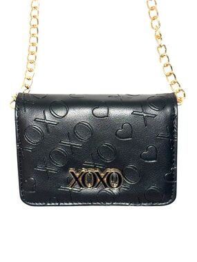 XOXO Mini X-body Wallet with Gold-tone Chain and Logo Accent